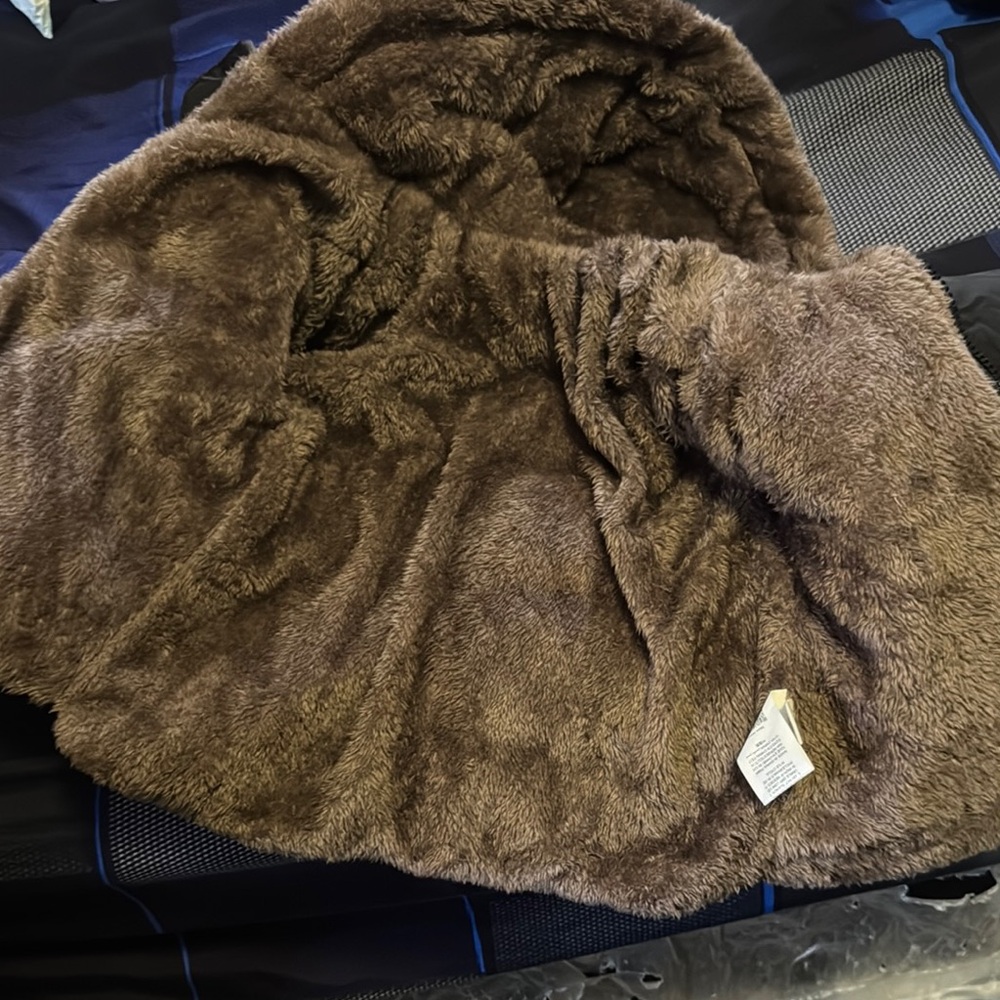 Plush Brown Faux Fur Kids Cape with Hood - Cozy Outer Layer